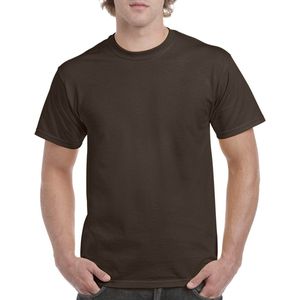 T-shirt met ronde hals 'Heavy Cotton' merk Gildan Dark Chocolate - XL