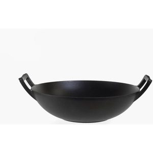 Relance Wadjan Wok-Set - Wokpan - Gietijzer - 36 cm - Zwart