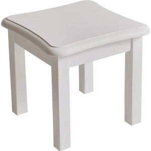 Wooden Footstool, Small Footstool, Bench Stool, Stool, Low Flower Stool, Step Stool Made of Wood (White) JPRF-1498