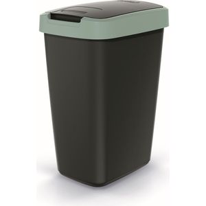 Prosperplast - Prullenbak / Afvalbak 25L - Zwart met groen frame