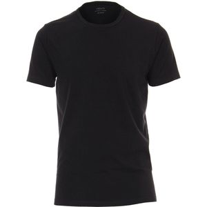 Venti Basis T-shirt Met Stretch Ronde hals Zwart 2-Pack - M