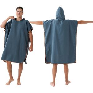 Badjas Surf Poncho Handdoek - Sneldrogend en Lichtgewicht - Marineblauw - Microvezel