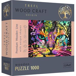 Kleurrijke Kat Puzzel (1000 stukjes) - Trefl Hout