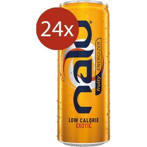 Nalu Exotic Fruit Energy 24x25cl - Drank/drink - Blik/can - 24x25cl - GEEL - Energie