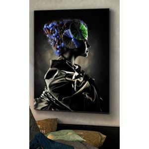 Exclusieve PRINT Geisha op glas - fotoprint op gelaagd glas XL - 135 x 100 cm