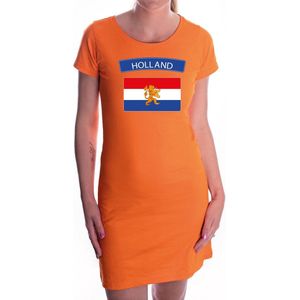 Holland / Oranje jurkje met Nederlandse vlag voor dames - EK / WK / Konginsdag / Oranje kleding XL