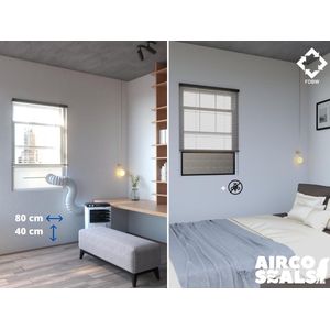 Airco Raamafdichting Mobiele Airco Voor Schuifraam – Met Hor - Voor Schuiframen Van 80 x 40 CM  - energiebesparend