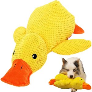 Rustgevende Hondenknuffel - Gele Eend - Geel - Hond - Knuffel - Duck - Rust - Hondenspeelgoed