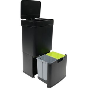 4cookz® Smart Waste Black M - Afvalscheiding Prullenbak met Sensor 72 L