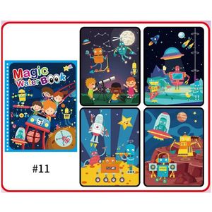 Herfst uitverkoop! 1+1 deal. Sinterklaas | Kerst cadeau | Magische Water Kleurboek voor Kinderen | Herbruikbaar Water Tekening | Kleuren met waterpen | Robots en ruimtewezens