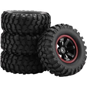 10 Rc Truck Wielen 12Mm Hex Traxxas Slash 4X4 Banden Plastic Rubber 4 Stuks 6 Gaten Wiel Banden Met Hubs Voor 1 10 Schaal Rc Crawler Off Road Truck Auto