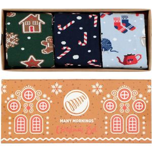Sokken Cadeau box - kerst - 3 paar - many mornings - maat 39 tot 42