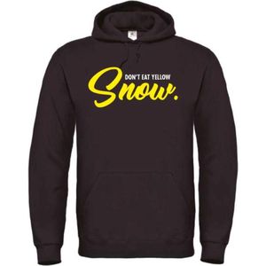 Wintersport Hoodie zwart M Don't eat the yellow snow - soBAD. | Foute apres ski outfit | kleding | verkleedkleren | wintersporttruien | wintersport dames en heren