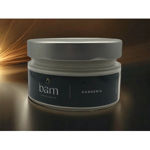 BAM kaarsen - geurkaarsen gardenia - 40 branduren - op basis van zonnebloemwas - cadeau - vegan