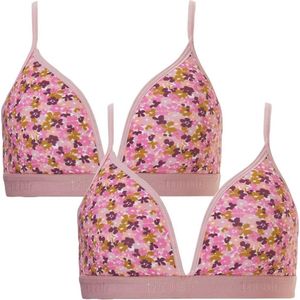 Ten Cate Meisjes Cotton Stretch 2-Pack BH Flower C70