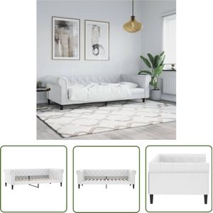 vidaXL Slaapbank - 80x200 cm - Kunstleer - Wit Slaapbank - Daybed - Lounge Sofa - Multifunctioneel Meubilair - Witte Slaapbank