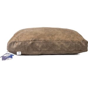 Let's Sleep Plush Pillow - Hondenkussen - Hondenmand - Gemalen schuimvlokken - 80 x 55 x 10 cm - M - Taupe
