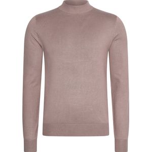 Mario Russo - Heren Sweaters Turtle Neck Trui Deep Taupe - Beige - Maat XL