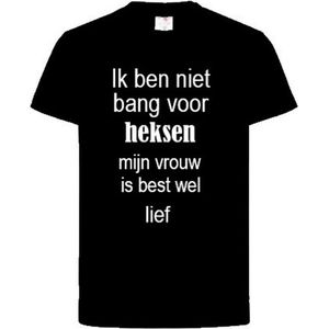 Grappig T-shirt - heksen - vrouw - halloween - maat L