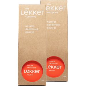 The Lekker Company deodorant crème neutraal duoverpakking