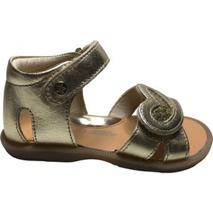 Naturino - Crisytel - Mt 25 - velcro's glitter hartje lederen sandalen - Goud - dichte hiel