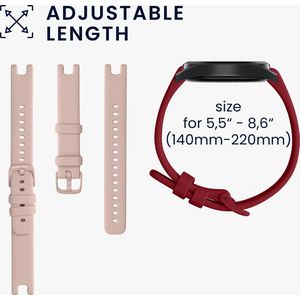 kwmobile 2x armband geschikt voor Garmin Lily Sport - Bandjes voor fitnesstracker in bordeauxrood / oudroze