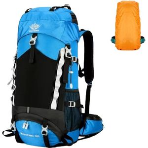 Avoir Avoir®-Backpack-Rugzak-Hiking-Outdoor-Waterdichte-Wandeltas-60L-Capaciteitsuitbreiding-Regenhoes-Mannen-Vrouwen-Backpacks-Duurzaam nylon-Blauw -72cm x 25cm x 34cm-Waterbestendig-Draagbaar-Bol.com