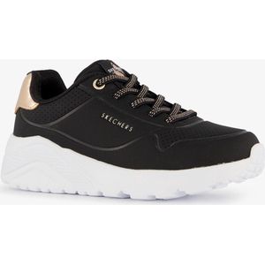 Skechers Uno Lite meisjes sneakers zwart goud - Maat 31 - Extra comfort - Memory Foam