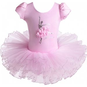 Balletpakje Ballerina Roze + Tutu Balletpakje - roze - Ballet - prinsessen tutu verkleed jurk meisje