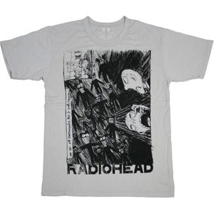 Radiohead - Scribble Heren T-shirt - S - Grijs