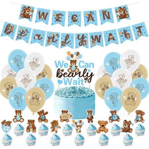 32-delige set We Can Bearly Wait met slinger, ballonnen, taart en cupcake toppers - babyshower - genderreveal - geboorte