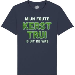 Mijn foute kersttrui is uit de was - Foute Kersttrui Kerstcadeau - Dames / Heren / Unisex Kleding - Grappige Kerst Outfit - T-Shirt - Unisex - Navy Blauw - Maat S