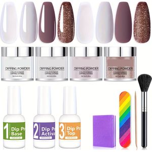 Bovista Dipping Powder Nails Set - Dipping Powder Starters Kit- Dip Nagels - Dip Powder Nagels