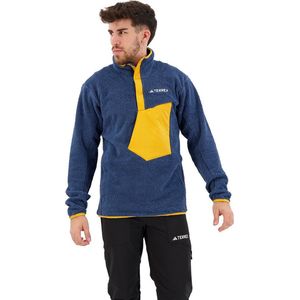 Adidas Organiser Xploric High-pile-fleece Pullover Fleece Voering Met Ritssluiting Blauw L Man