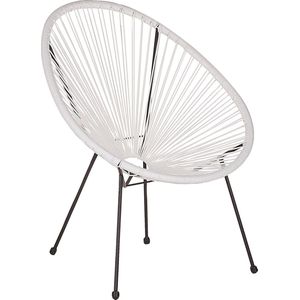 Beliani ACAPULCO II - Tuinstoel - Wit - PE rotan