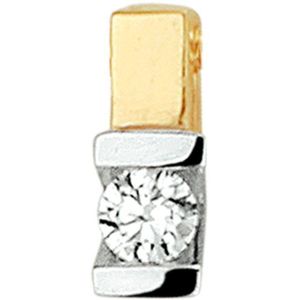 Huiscollectie Hanger Bicolor Goud Diamant 0.075ct H SI