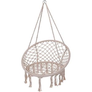 Hangstoel Katoen - Beige/Wit - Ø80CM