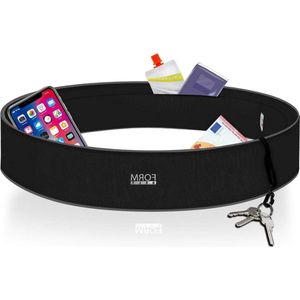 Universele Loopriem voor mobiele telefoon - Joggen heuptas smartphone hoes - Galaxy Samsung A52 A53 S20 S22 S21 FE Huawei Xiaomi Pixel - Zwart XXL running belt phone