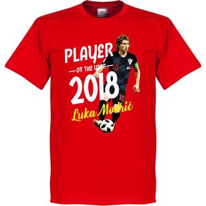 Modric Voetballer van het jaar 2018 T-Shirt - Rood - XL
