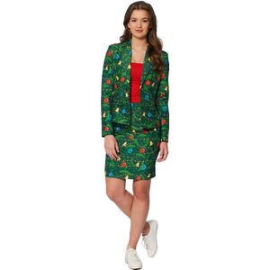 Suitmeister Green Tree - Dames Kostuum - Verkleedkleding - Groen - Kerst - Maat S