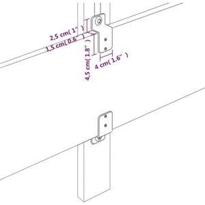 vidaXL - Bedframe - met - hoofdeinde - stof - donkerbruin - 180x200 - cm