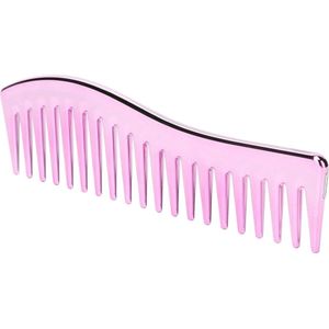 Brede Tanden Ontklitterkam voor Krullend of Steil Haar - Nat of Droog Haar (Paars roze)