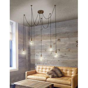 TRIO CORD - Hanglamp - Koper antiek - excl. 5x E27 60W