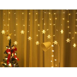 Xd Xtreme - Led sneeuwvlok lichtgordijn - Kerstversiering - kerstverlichting - lichtgordijn - Energiezuinig - decoratie verlichting - kerstdagen - feestdagen - feestverlichting - warm wit