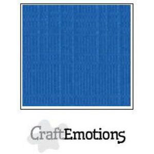 CraftEmotions linnenkarton 100 vel signaalblauw Bulk LC-15 30,5x30,5cm 250gr