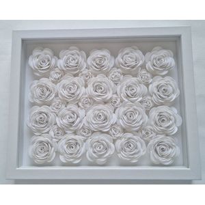 Flower Box | Paper Rose Gift Box | Paper Flower Shadow Box | Custom Gift for Birthdays, Anniversaries, Valentine's Day, Christmas