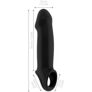 Sono No.17 Penis Sleeve met Testikel Bevestiging voor Optimale Stimulatie en Verlenging - Zwart