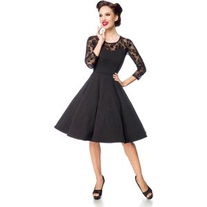 Belsira - Elegant Lace Swing jurk - 4XL - Zwart