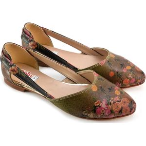 GOBY - Flowers - Ballerinas - Sandalen -Hoge kwaliteit - Handmade - Meisjesprint - Maat 39