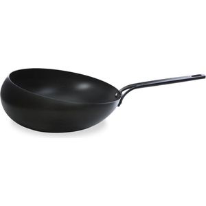 BK Wok WOKARANG - Stal Węglowa - 30 cm, Zwart - Duurzame en veelzijdige wok voor moderne keukens